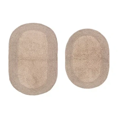 Home Weavers Inc Double Ruffle 2-pc. Quick Dry Bath Rug Set In Sand