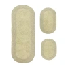 Home Weavers Inc Double Ruffle 3-pc. Quick Dry Bath Rug Set In Green