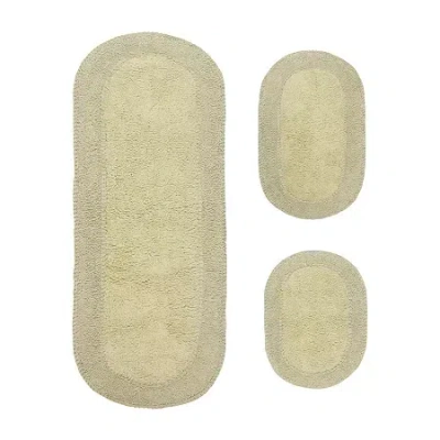 Home Weavers Inc Double Ruffle 3-pc. Quick Dry Bath Rug Set In Green