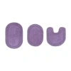 Home Weavers Inc Double Ruffle 3-pc. Quick Dry Bath Rug Set In Purple