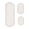 Home Weavers Inc Double Ruffle 3-pc. Quick Dry Bath Rug Set In White