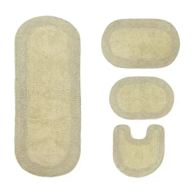 Home Weavers Inc Double Ruffle 4-pc. Quick Dry Bath Rug Set In Green