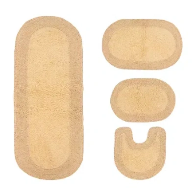 Home Weavers Inc Double Ruffle 4-pc. Quick Dry Bath Rug Set In Yellow