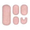 Home Weavers Inc Double Ruffle 5-pc. Quick Dry Bath Rug Set In Pink