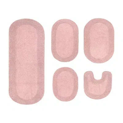 Home Weavers Inc Double Ruffle 5-pc. Quick Dry Bath Rug Set In Pink