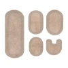 Home Weavers Inc Double Ruffle 5-pc. Quick Dry Bath Rug Set In Sand