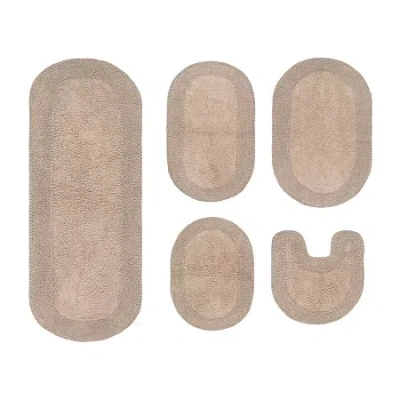 Home Weavers Inc Double Ruffle 5-pc. Quick Dry Bath Rug Set In Sand