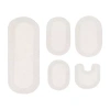 Home Weavers Inc Double Ruffle 5-pc. Quick Dry Bath Rug Set In White