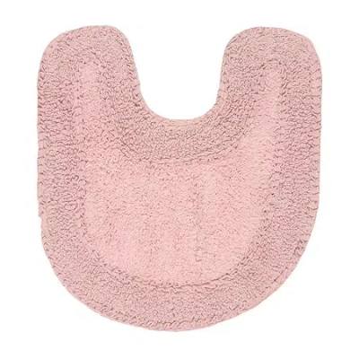 Home Weavers Inc Double Ruffle Quick Dry 20x20 Inch Bath Rug In Pink