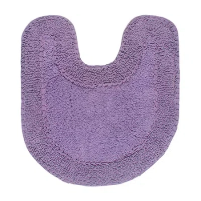 Home Weavers Inc Double Ruffle Quick Dry 20x20 Inch Bath Rug In Purple
