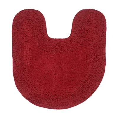 Home Weavers Inc Double Ruffle Quick Dry 20x20 Inch Bath Rug In Red