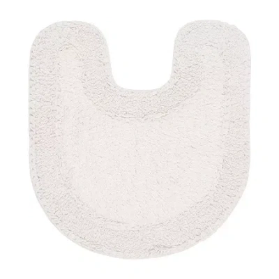 Home Weavers Inc Double Ruffle Quick Dry 20x20 Inch Bath Rug In White