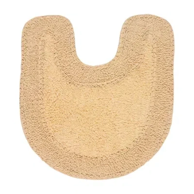 Home Weavers Inc Double Ruffle Quick Dry 20x20 Inch Bath Rug In Yellow