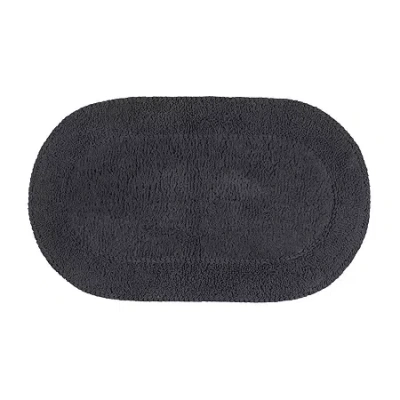 Home Weavers Inc Double Ruffle Quick Dry 21x34 Inch Bath Rug In Gray