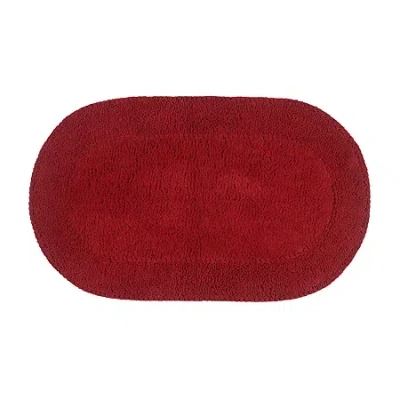 Home Weavers Inc Double Ruffle Quick Dry 21x34 Inch Bath Rug In Red