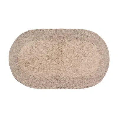 Home Weavers Inc Double Ruffle Quick Dry 21x34 Inch Bath Rug In Sand