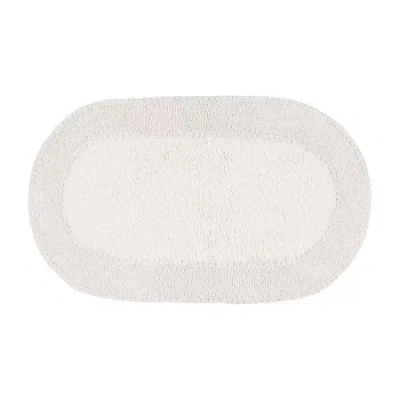 Home Weavers Inc Double Ruffle Quick Dry 21x34 Inch Bath Rug In White