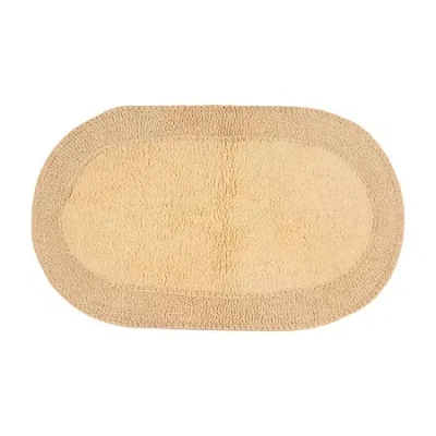 Home Weavers Inc Double Ruffle Quick Dry 21x34 Inch Bath Rug In Yellow