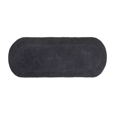 Home Weavers Inc Double Ruffle Quick Dry 21x54 Inch Bath Rug In Gray