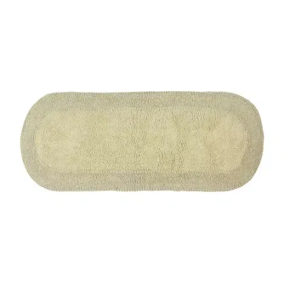 Home Weavers Inc Double Ruffle Quick Dry 21x54 Inch Bath Rug In Green