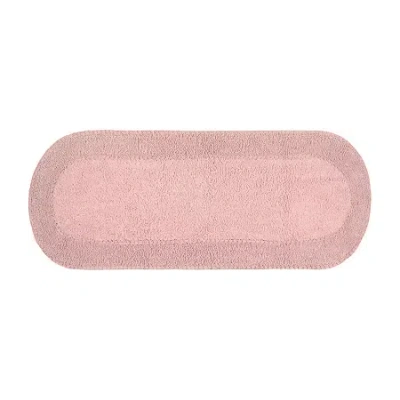 Home Weavers Inc Double Ruffle Quick Dry 21x54 Inch Bath Rug In Pink