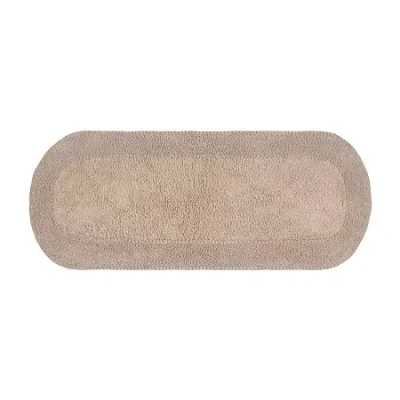 Home Weavers Inc Double Ruffle Quick Dry 21x54 Inch Bath Rug In Sand