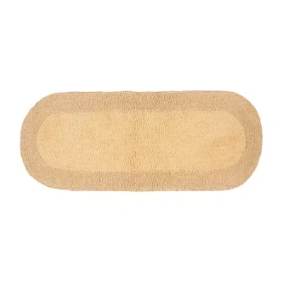 Home Weavers Inc Double Ruffle Quick Dry 21x54 Inch Bath Rug In Yellow