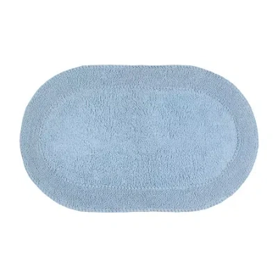 Home Weavers Inc Double Ruffle Quick Dry 24x40 Inch Bath Rug In Blue