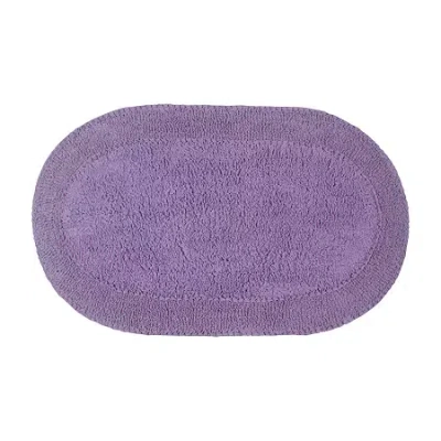 Home Weavers Inc Double Ruffle Quick Dry 24x40 Inch Bath Rug In Purple