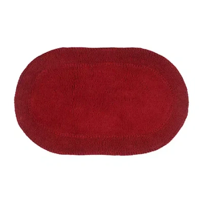 Home Weavers Inc Double Ruffle Quick Dry 24x40 Inch Bath Rug In Red