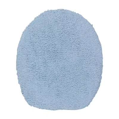 Home Weavers Inc Double Ruffle Toilet Lid Cover In Blue