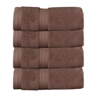 Home Weavers Inc Elegance Essentials 4-pc. Solid Hand Towel In Brown
