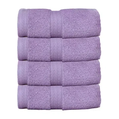 Home Weavers Inc Elegance Essentials 4-pc. Solid Hand Towel In Purple