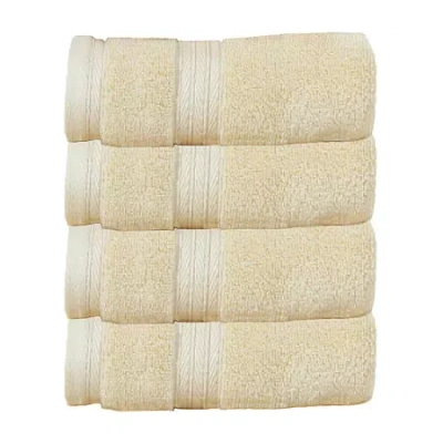 Home Weavers Inc Elegance Essentials 4-pc. Solid Hand Towel In Yellow