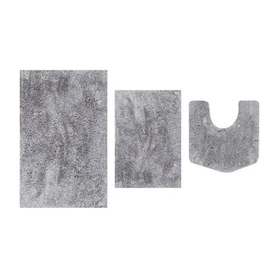 Home Weavers Inc Element 3-pc. Bath Rug Set In Gray