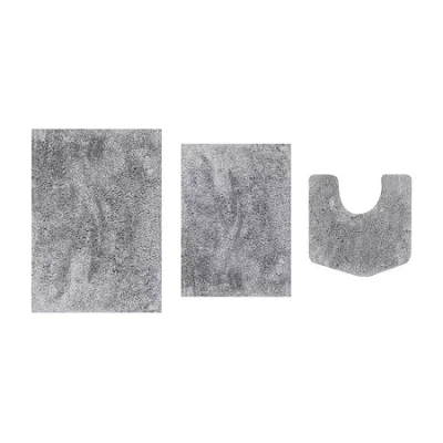 Home Weavers Inc Element 3-pc. Bath Rug Set In Gray