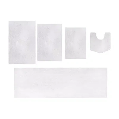 Home Weavers Inc Element 5-pc. Bath Rug Set In White