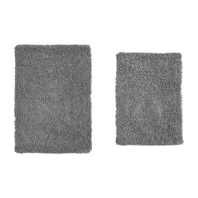 Home Weavers Inc Fantasia 2-pc. Quick Dry Bath Rug Set In Gray