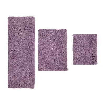 Home Weavers Inc Fantasia 3-pc. Quick Dry Bath Rug Set In Purple