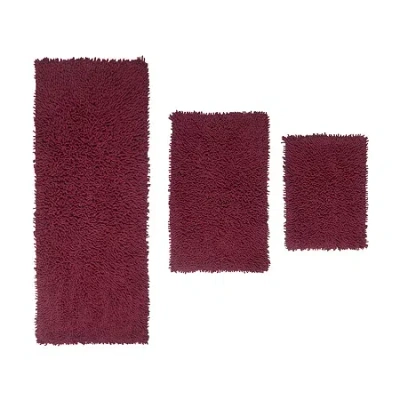 Home Weavers Inc Fantasia 3-pc. Quick Dry Bath Rug Set In Red