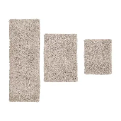 Home Weavers Inc Fantasia 3-pc. Quick Dry Bath Rug Set In White