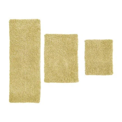 Home Weavers Inc Fantasia 3-pc. Quick Dry Bath Rug Set In Yellow