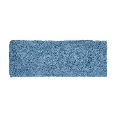 Home Weavers Inc Fantasia Quick Dry 21x54 Inch Bath Rug In Blue
