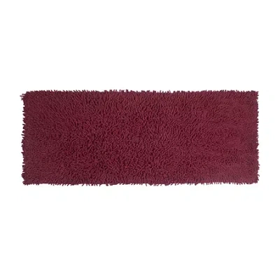 Home Weavers Inc Fantasia Quick Dry 21x54 Inch Bath Rug In Red