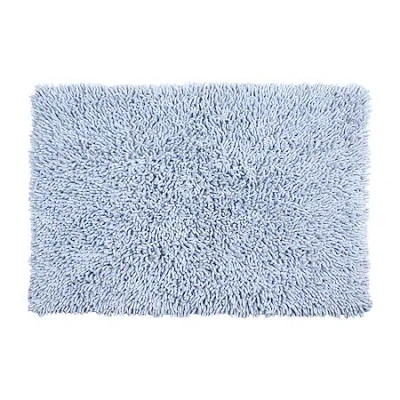 Home Weavers Inc Fantasia Shaggy Quick Dry Bath Rug In Blue