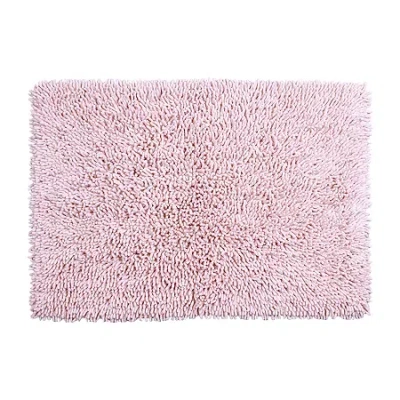 Home Weavers Inc Fantasia Shaggy Quick Dry Bath Rug In Pink