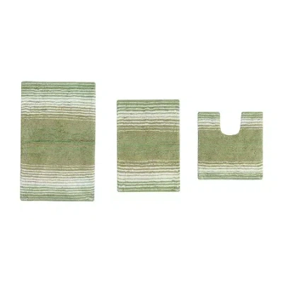 Home Weavers Inc Gradation 3-pc. Quick Dry Bath Rug Set In Green