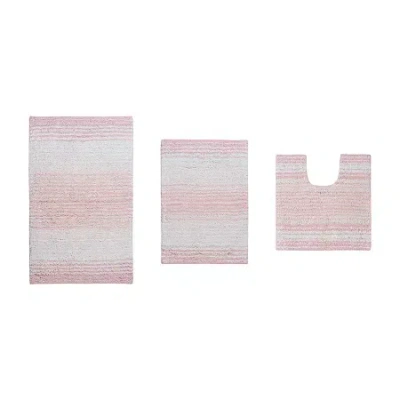 Home Weavers Inc Gradation 3-pc. Quick Dry Bath Rug Set In Pink