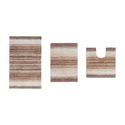 Home Weavers Inc Gradation 3-pc. Quick Dry Bath Rug Set In Sand