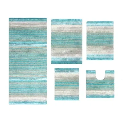 Home Weavers Inc Gradiation Quick Dry Bath Rug In Blue